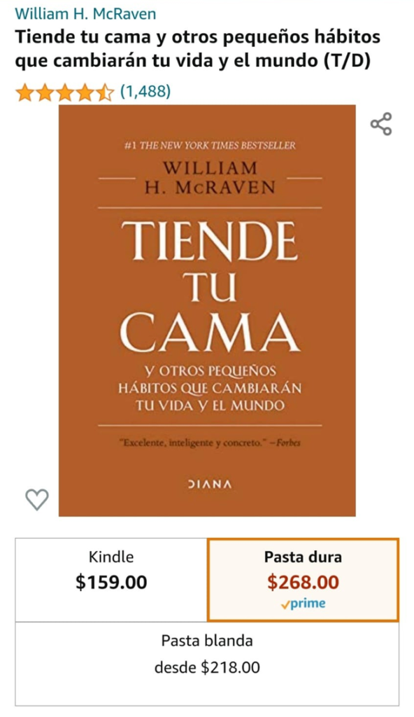 Tiende tu Cama disponible en Amazon